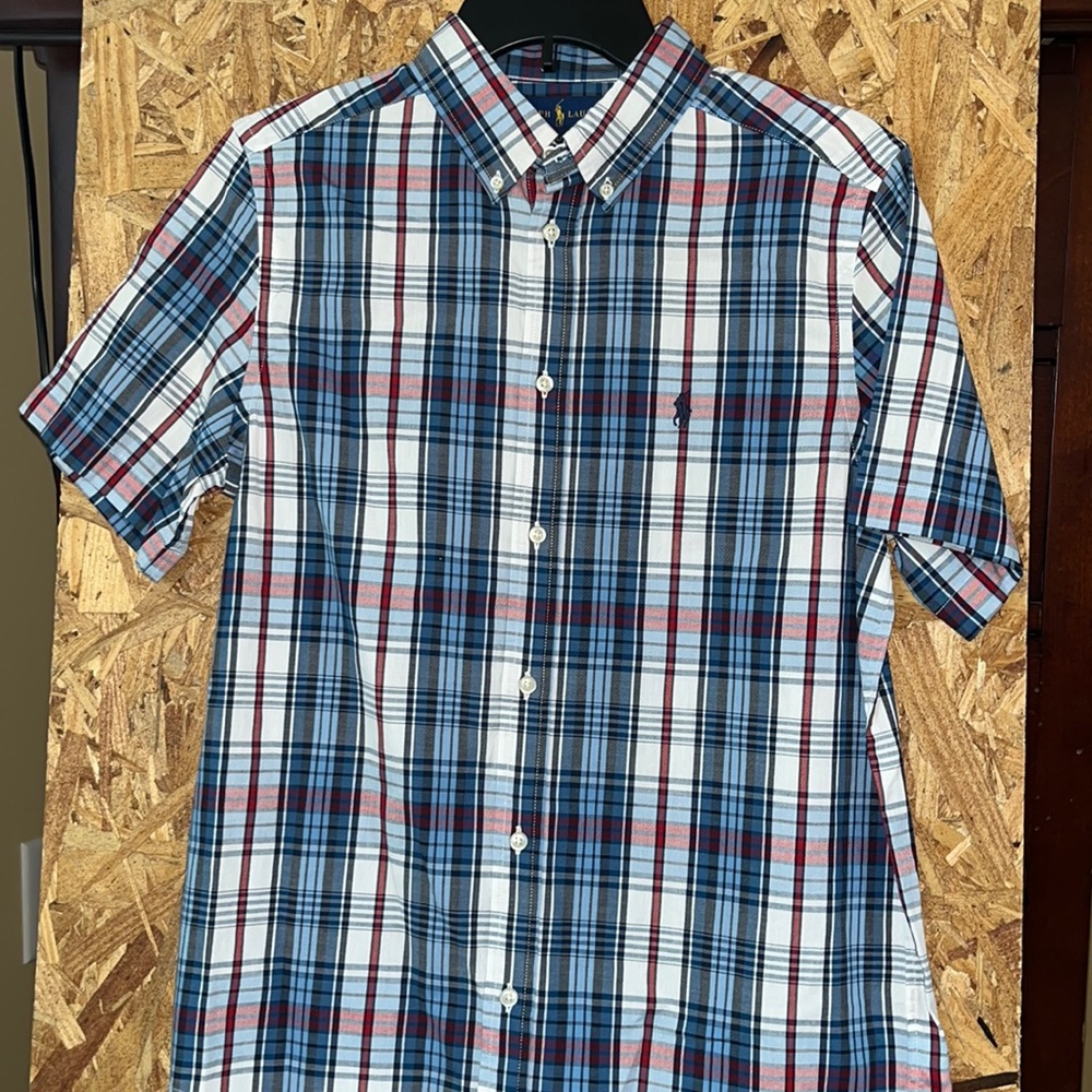 Brand New!!! Boys shirt sleeve button up polo size XL 14/16 boys!